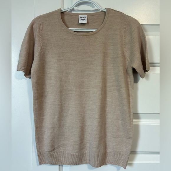 Lavon Tops - Tan Short Sleeve Top